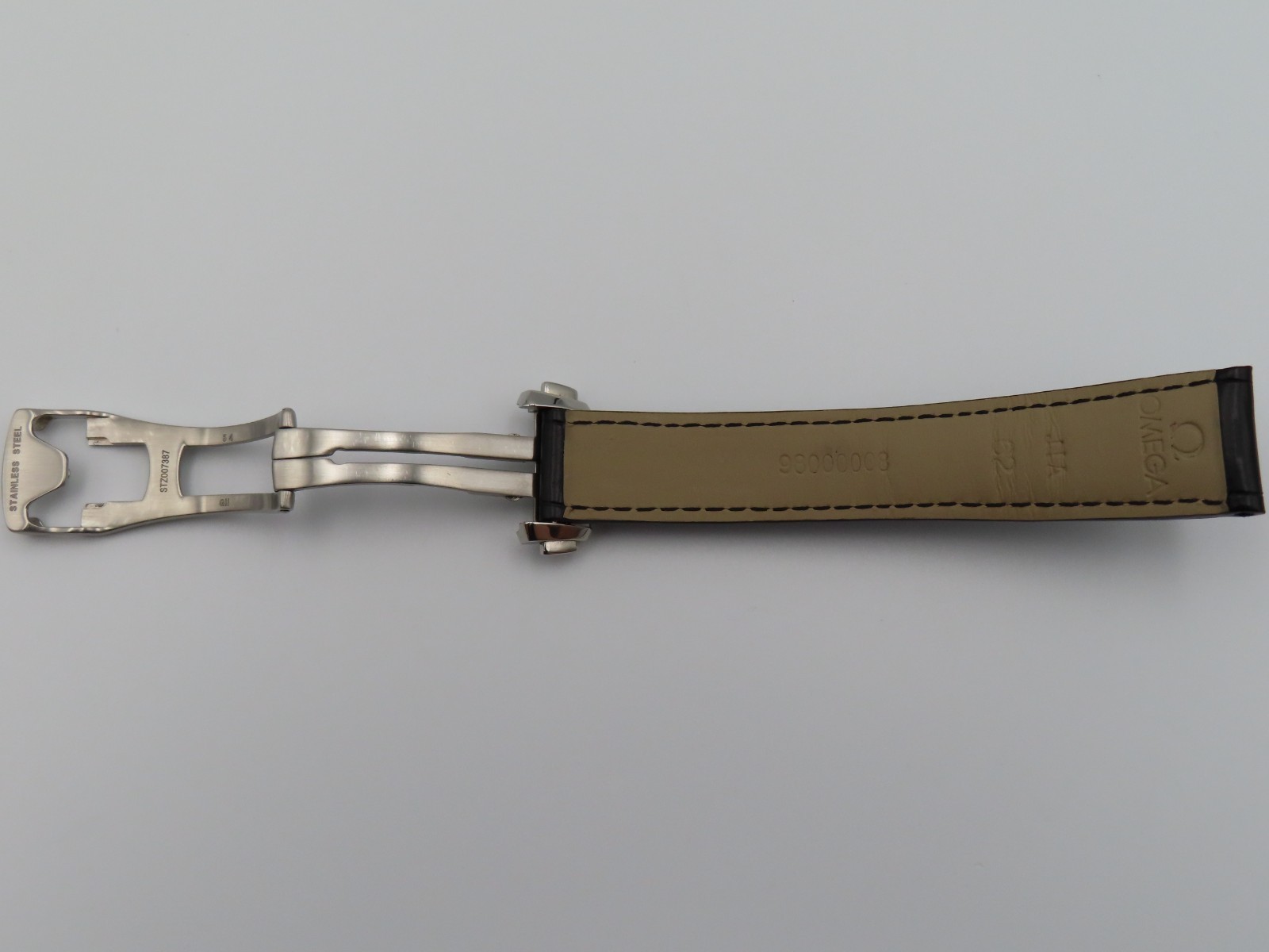 Omega Speedmaster ’57 Black Leather 20mm Strap w/ OEM Push-Button Deployant