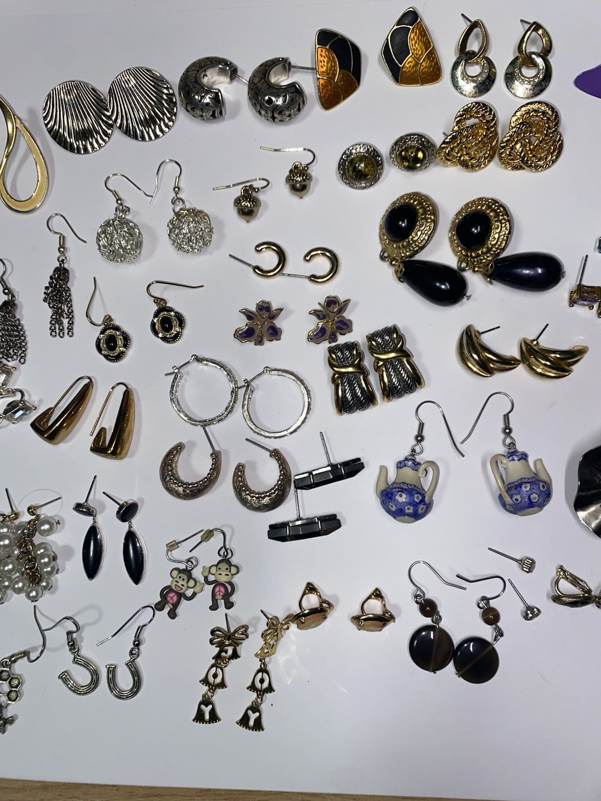 48 Pairs Pierced Earrings Various Types Colors