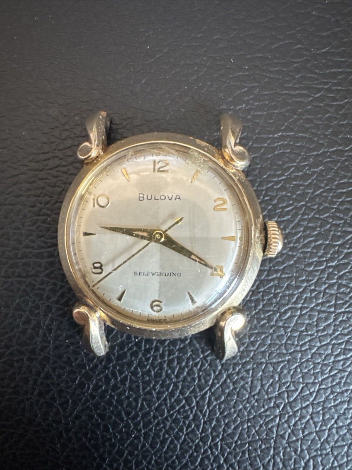 Vintage 1954 Bulova L4 Automatic Men’s Watch RUNNING Fancy Scrolled Lugs Head