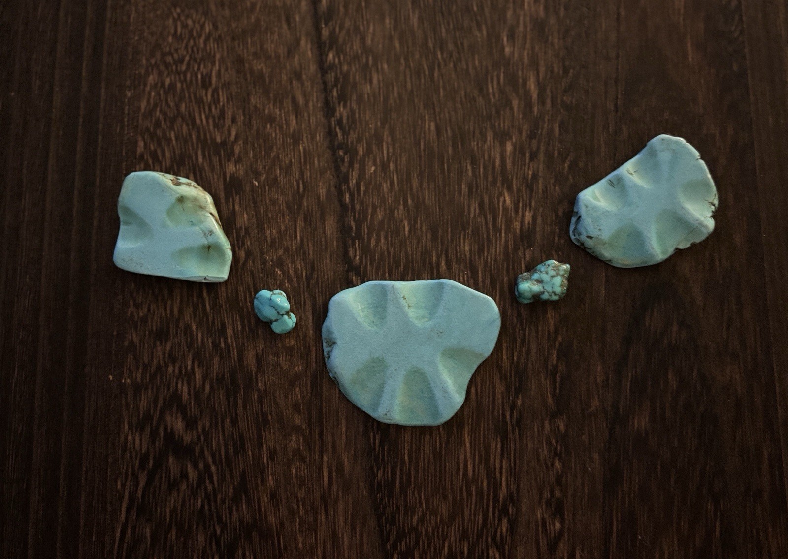 Kingman Turquoise Side-Drilled Focal Stabilized Slabs 54 Grams