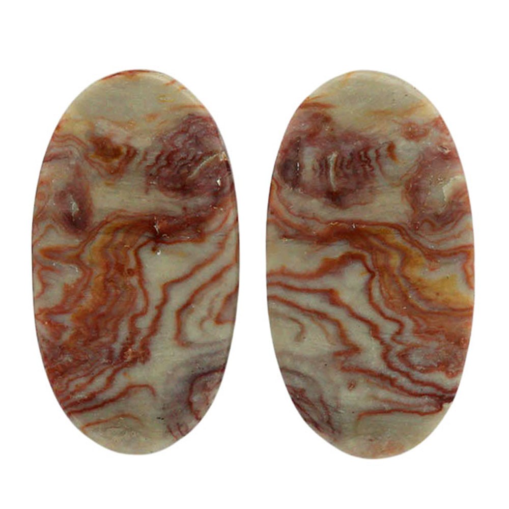 Natural Wave Dolomite Pair 14.1×26.3×4.3 mm Oval Shape Gemstone LS134-07025