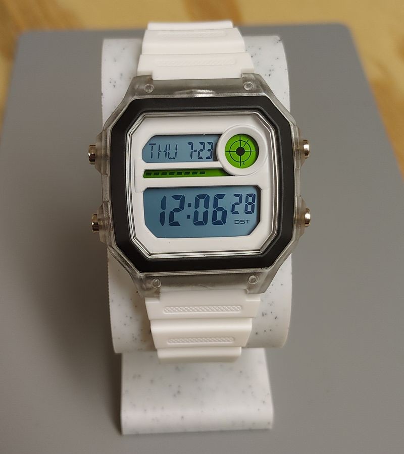 Casio DW-291H, Flash Mod, Upgraded LED, Transparent Case, Blue, Green, White