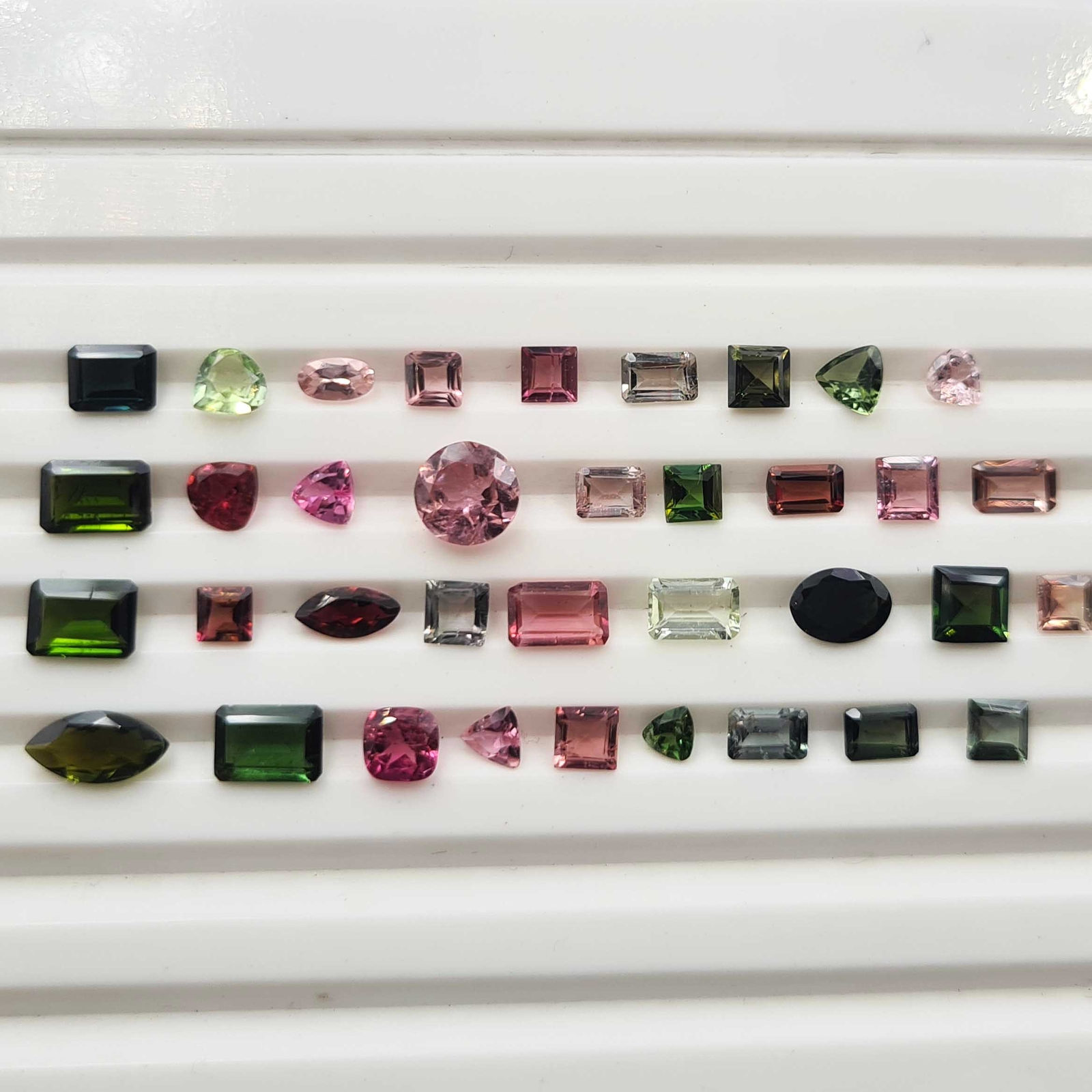Natural Multi Tourmaline Pear Cut Loose Stone Lot 16 Pcs 3-7 MM 5 CT