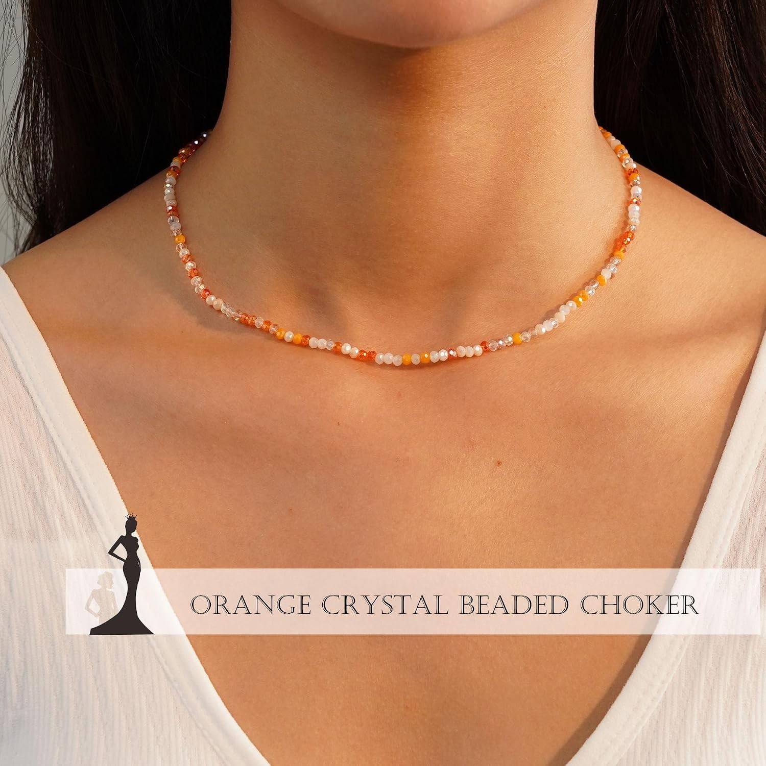 Handmade Colorful Crystal Beaded Choker Necklace – Dainty & Unique Jewelry