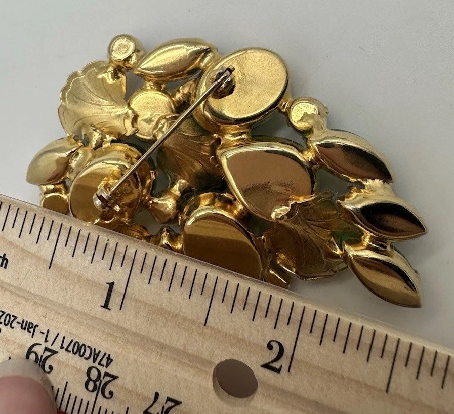 VTG D&E Juliana Brooch and Earrings Set BEAUTIFUL Retro Jewelry MCM bling