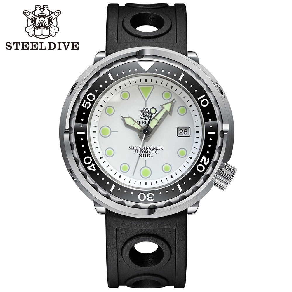 STEELDIVE SD1975 Mens 47.5mm 300M Automatic Dive Watch NH35 Steel Japan