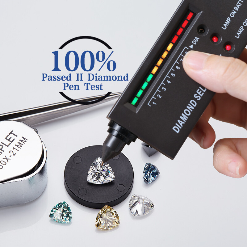 White D Color Trillion Cut VVS1 Moissanite Stone Loose Diamond With Certificate
