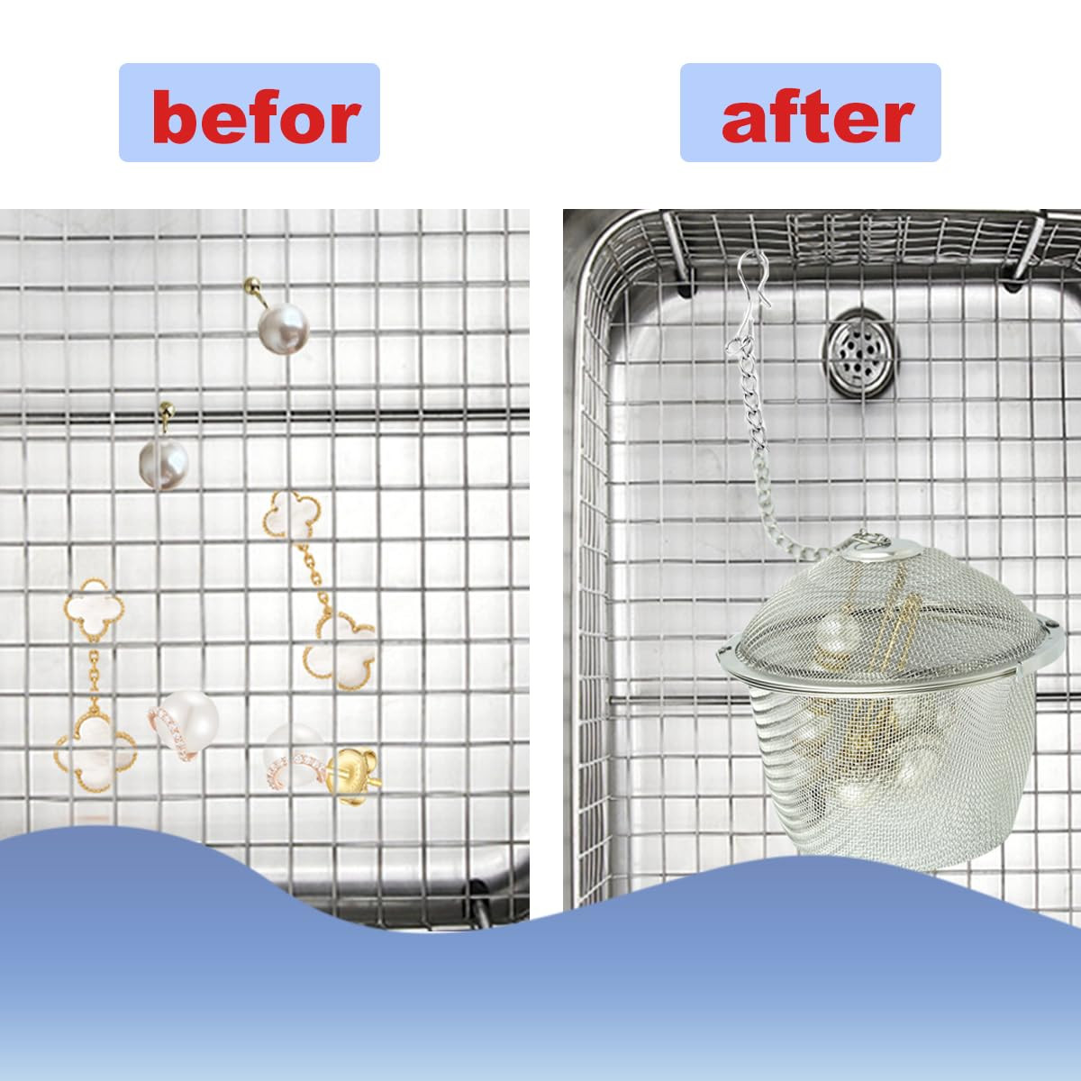 5 Pcs Ultrasonic Cleaner Baskets Stainless Steel Baskets Cleaning, Ideal Small P