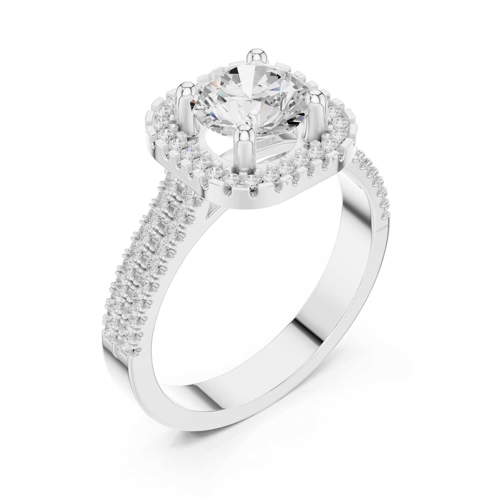 Certified 1.2Ct VVS1 Natural Diamond Ring Romantic Wedding Jewellery 925 Silver