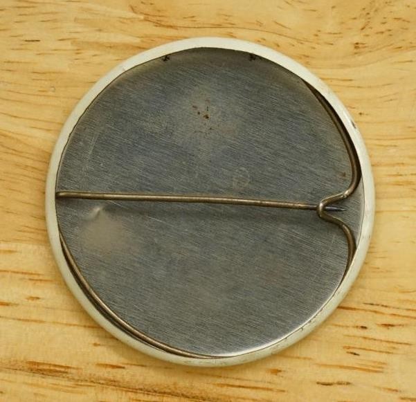 Vintage Metal Pinback Button Literacy I Love Libraries Book Readers Heart