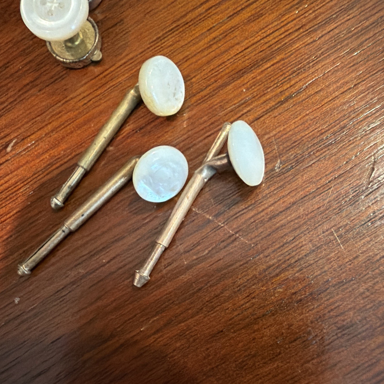 Vintage Mother of Pearl Shirt Studs Collar Pins Lot – Tuxedo Formal Wear Repair