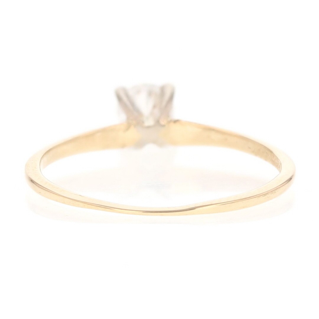 .31ct Round Diamond Solitaire Prong-Set Engagement Ring 14k Yellow Gold Size 6