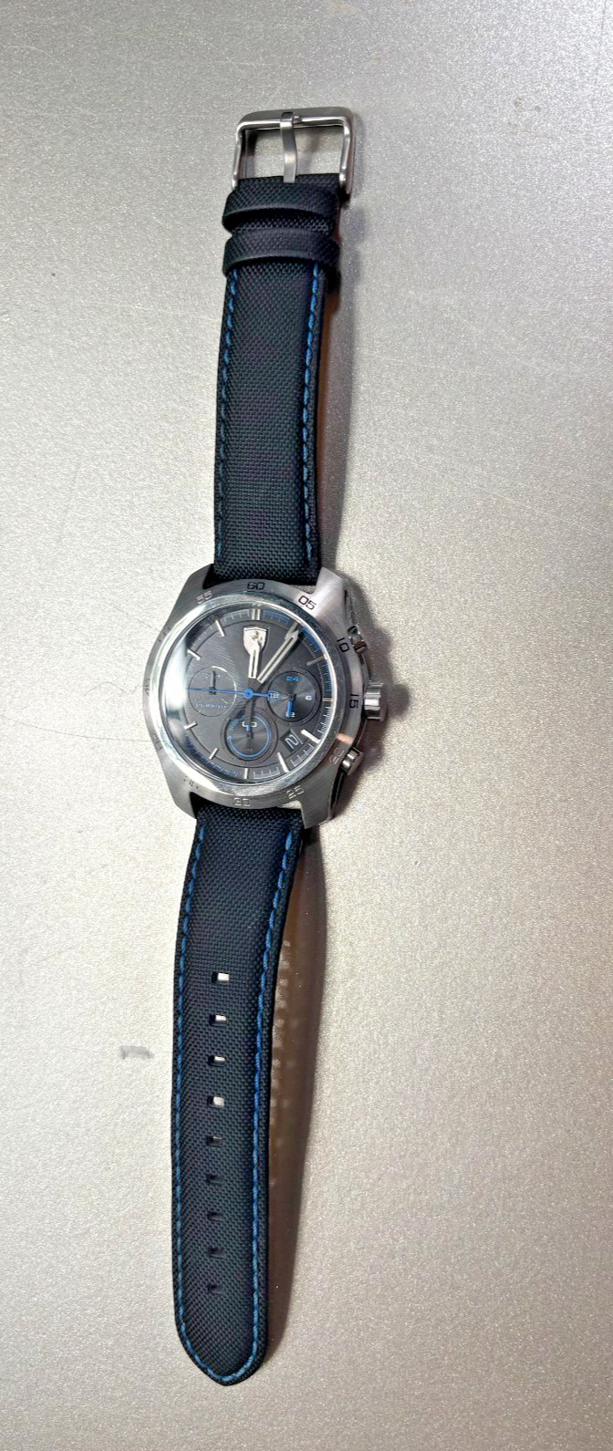Ferrari Scuderia Black blue stainless Leather band men’s watch Chronograph