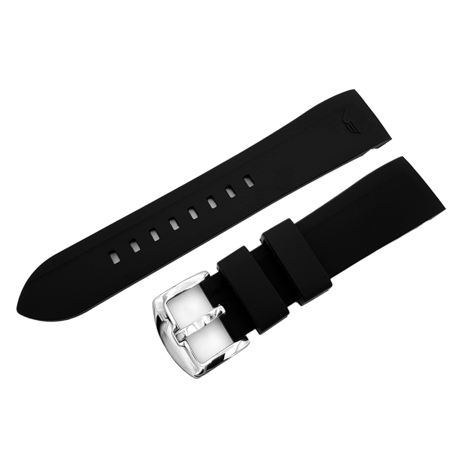 Genuine Vostok-Europe 22mm black silicon strap, polished buckle – N1 Rocket