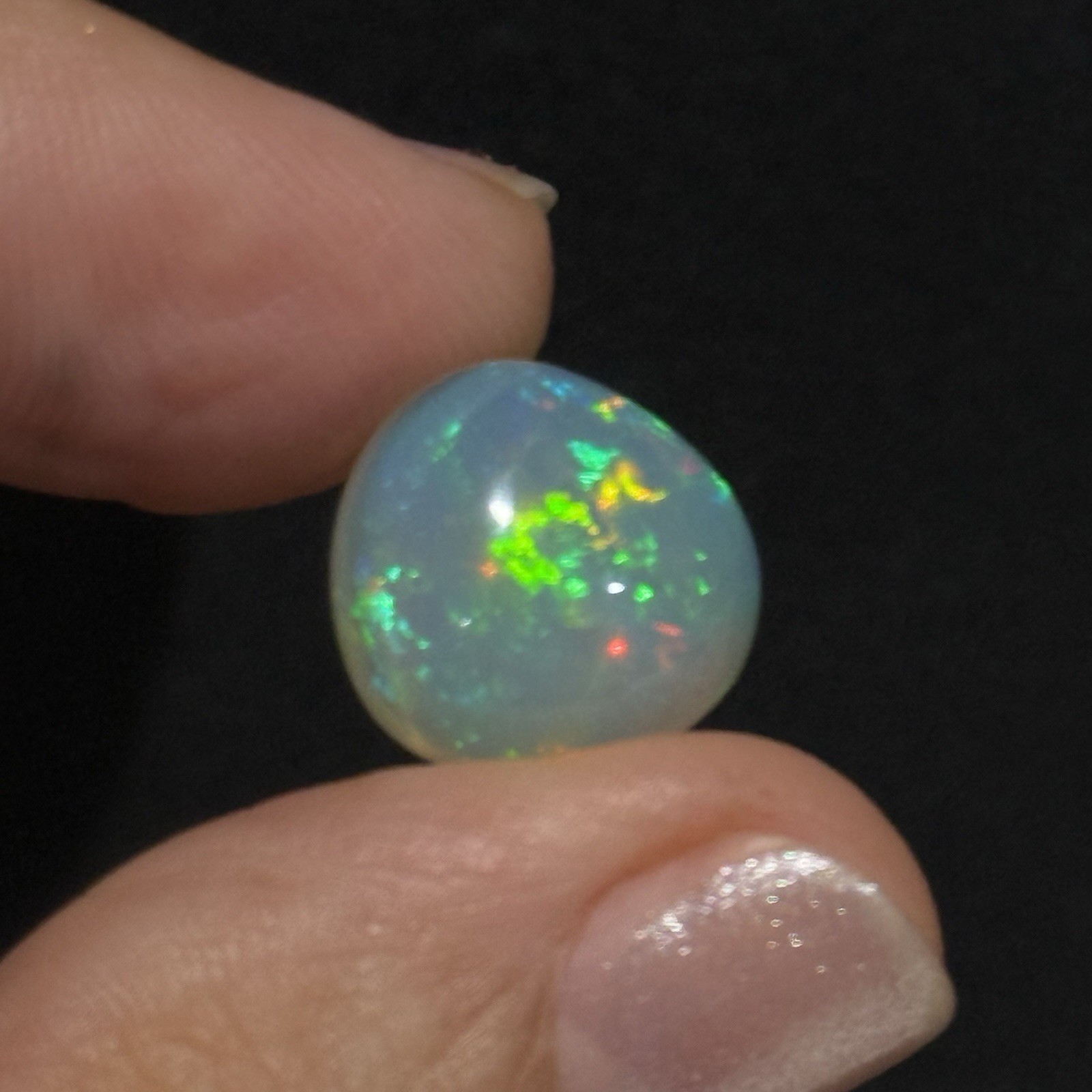 8.6ct 13.7×13.3x9mm Finest Colorful Bauble Like Ethiopian Welo Opal Cabochon