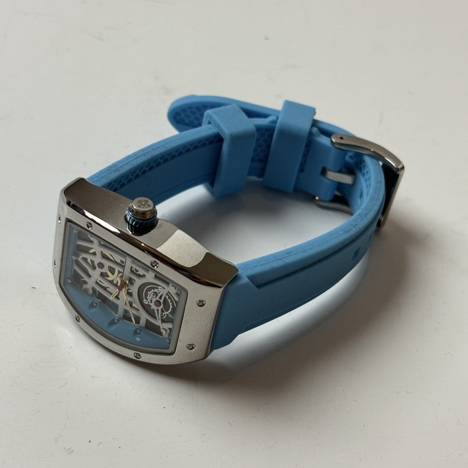IceTime 33mm Blue Dial Steel Ladies Luxury Watch 0.10ct Diamonds IT25