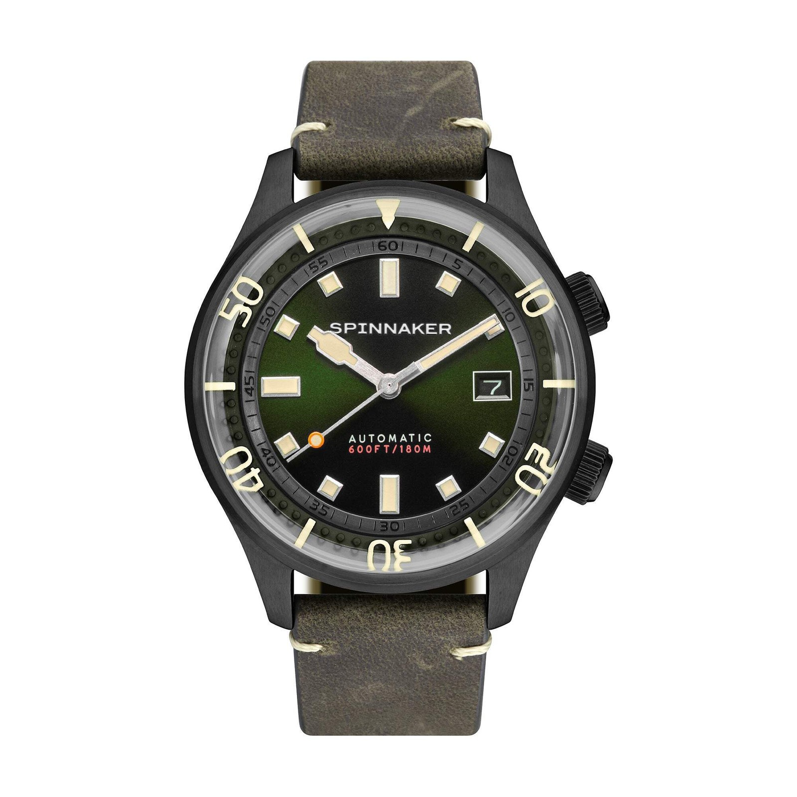Spinnaker Bradner Green / Black / Leather | Green Dial 42mm Japanese Automatic W