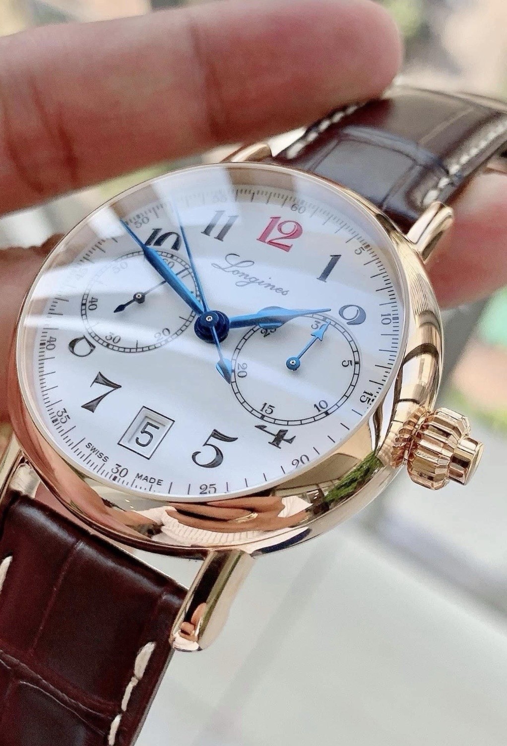 Longines Heritage Chronograph 18k Solid Rose Gold, L2.775.8.23.3