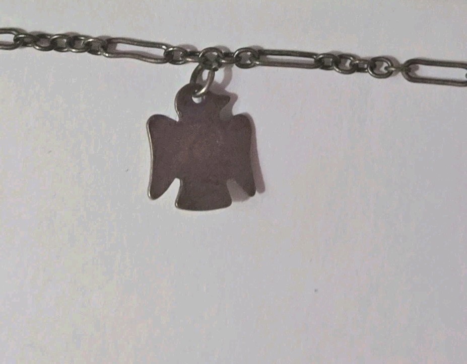 Vintage Navajo Sterling Silver 7.5″ Charm Bracelet Turquoise, Fred Harvey Era