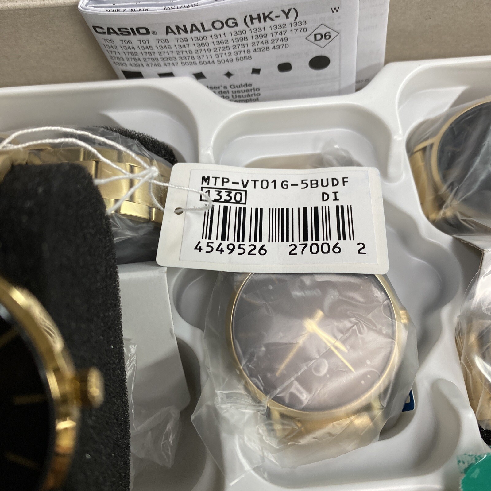 Casio MTP-VT01G-5B Analog Gold Tone Stainless Steel Quartz Dress Men’s Watch