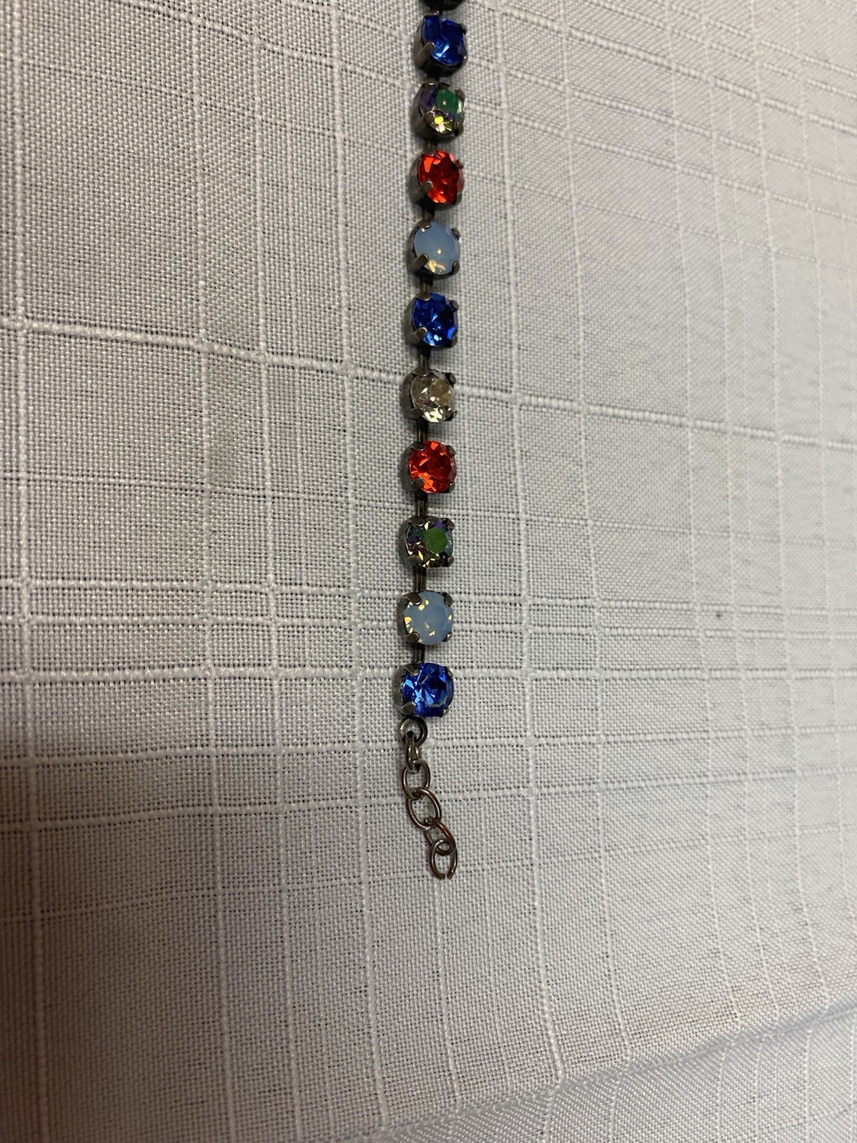 Sparkly Multicolor, Red-White & Blue, Tennis Bracelet, Unbranded