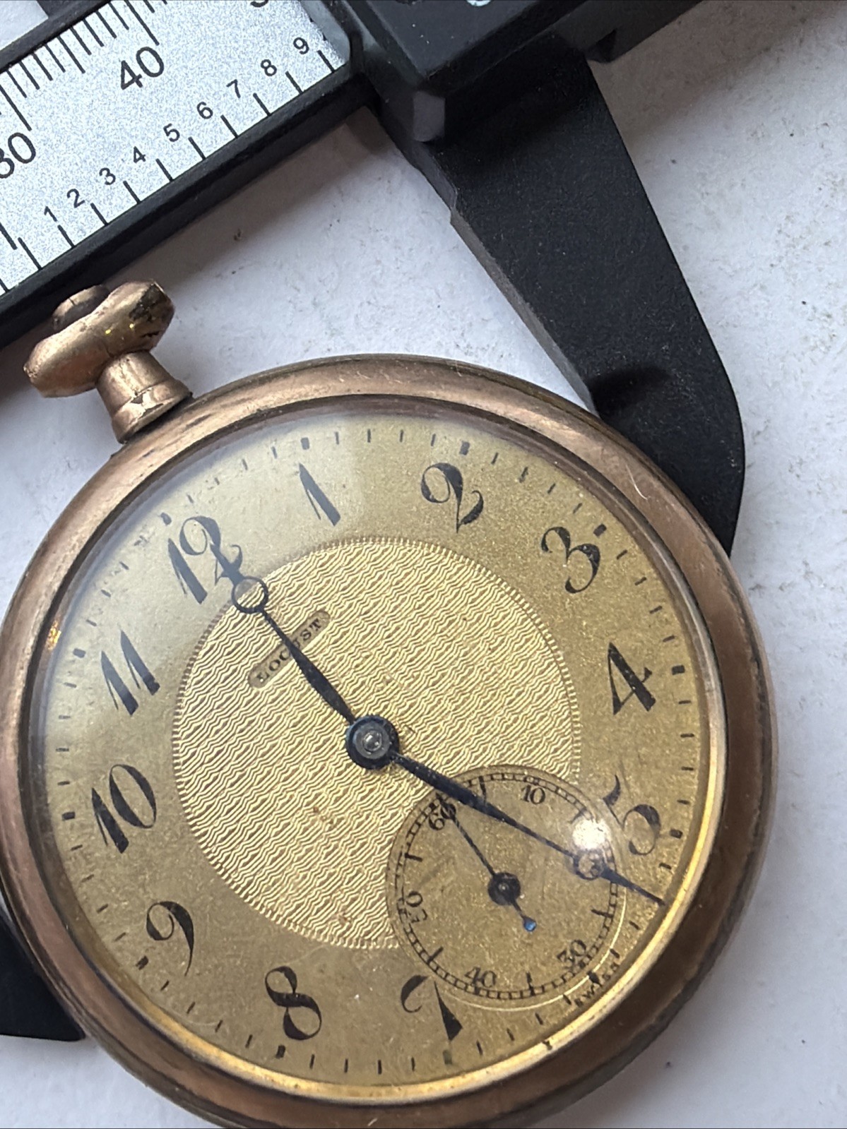 AS87 VTG 10 Years Gold Filled Winding Locust Pocket Watch For Repair Sold As Is