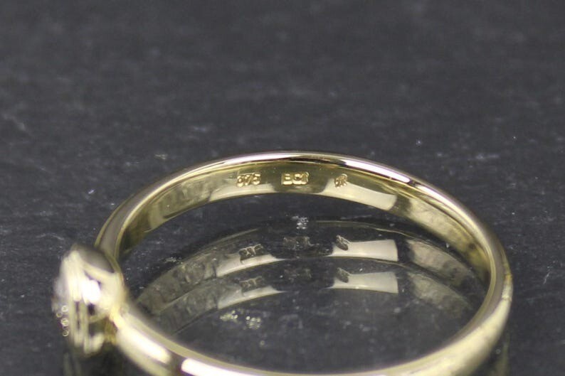 Diamond ring, brilliant ring, 375 gold, Australia, 0.20 ct.