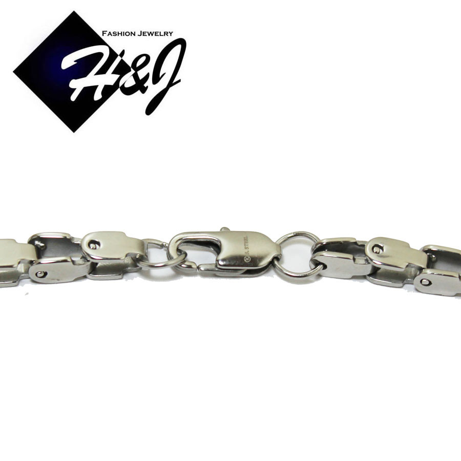 18-40″MEN’s Stainless Steel 5mm Silver Box Bike Chain Necklace Cross Pendant*A