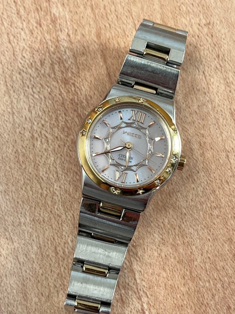 Working condition CITIZEN Wicca wristwatch PNK E031-S042658 HST