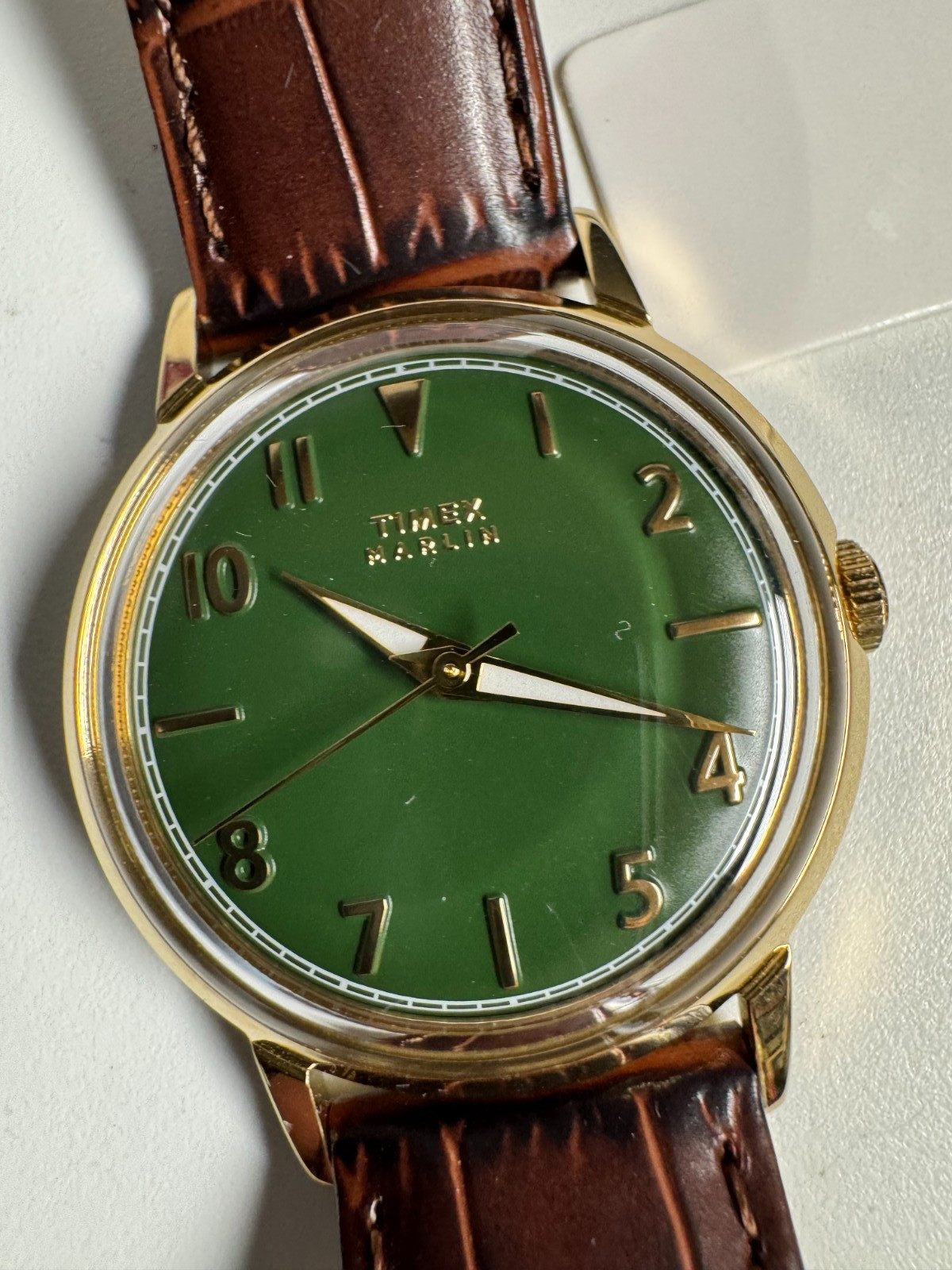 Timex Green Marlin Quartz 34MM Watch TW2Y37800 W/Box Runs Good
