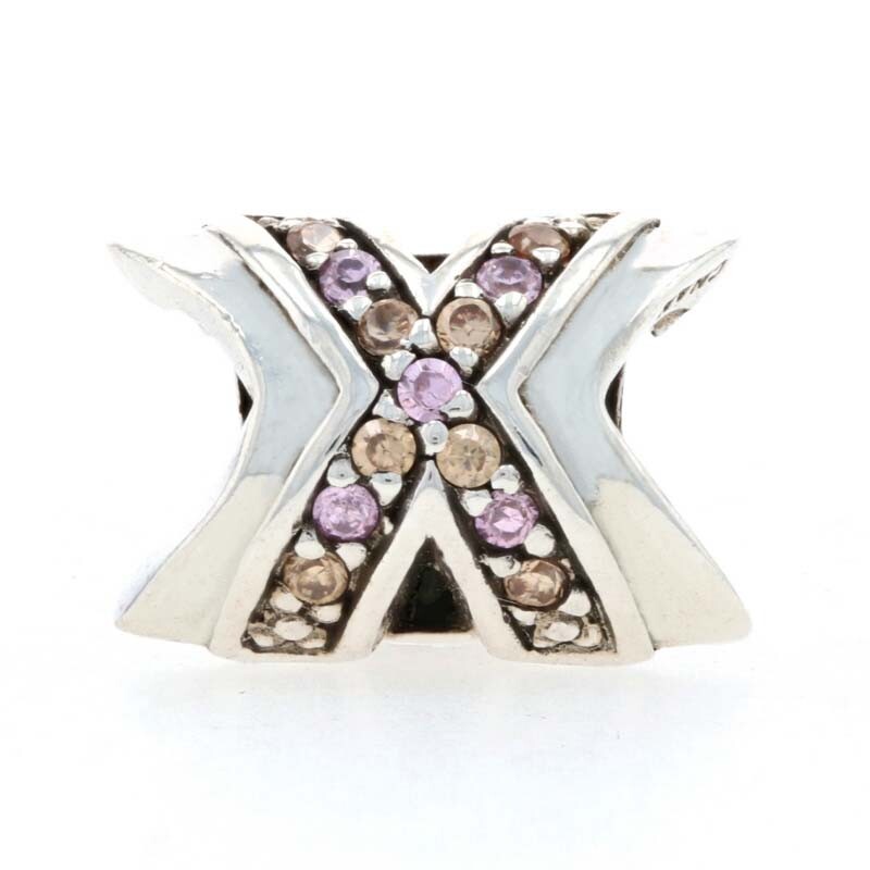 NEW Chamilia X’s & O’s Charm – Sterling 925 Pink & Peach Love Bead JA-67
