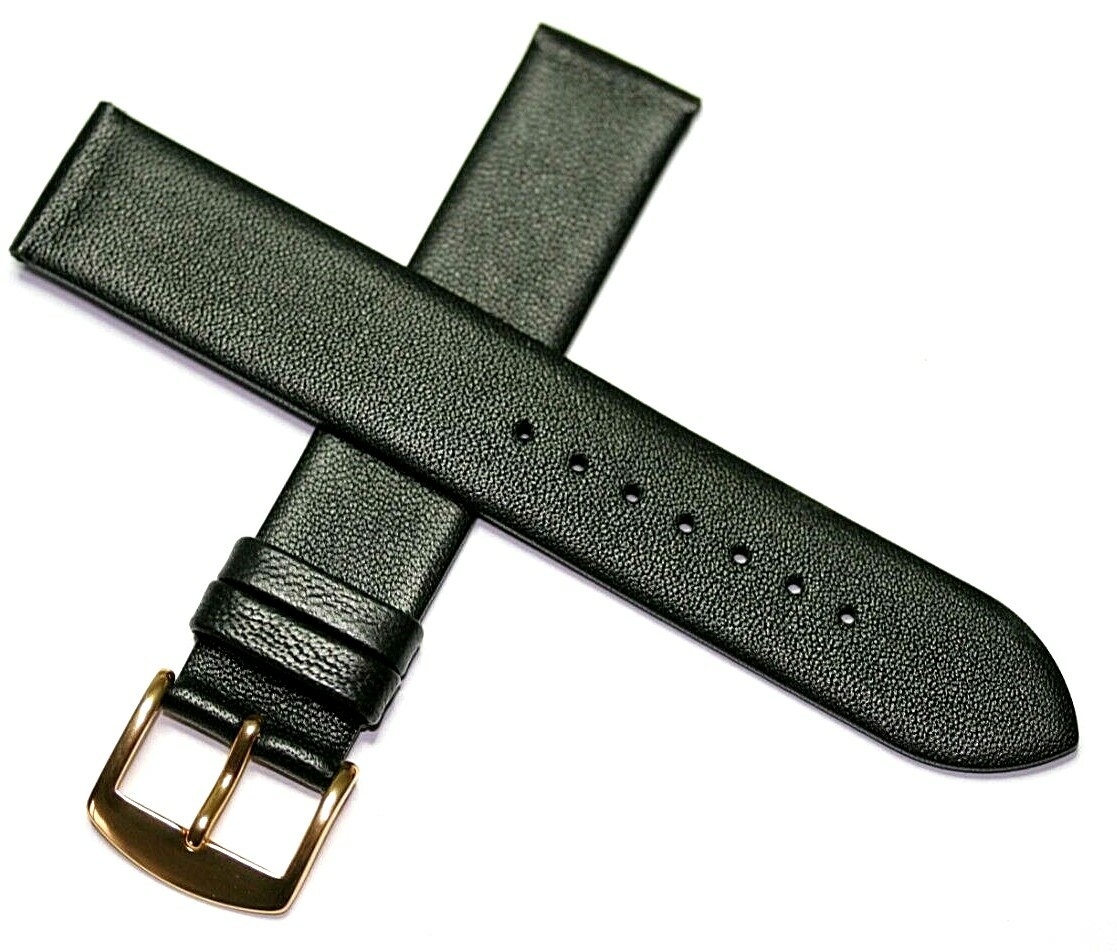 SMOOTH SOFT LAMB LEATHER FRENCH WATCH STRAP BLACK 10MM – 20MM £11.95 ROCHET ZRC