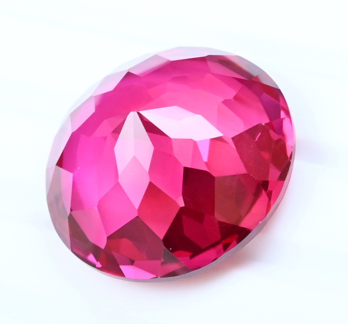 RARE 53.90 Ct Natural Mogok Pink-Red Ruby Round Certified Flawless Gemstone