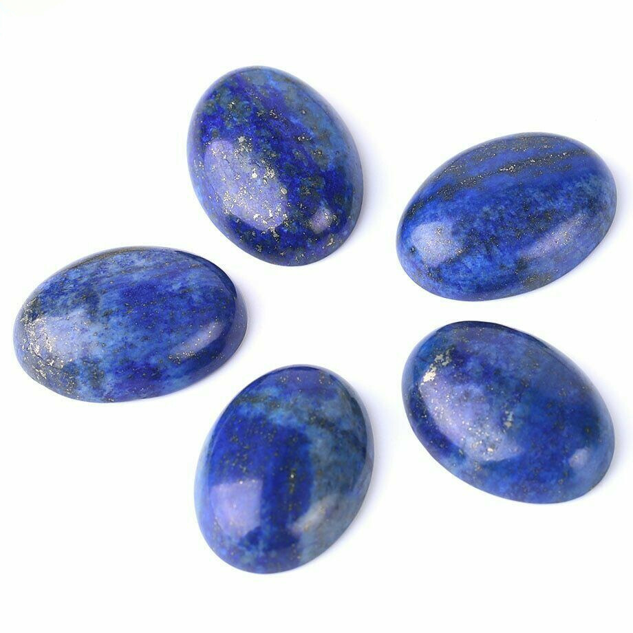 15x20mm Natural Stone 30pcs Lapis Lazuli Oval CAB Cabochon Jewelry No Holes