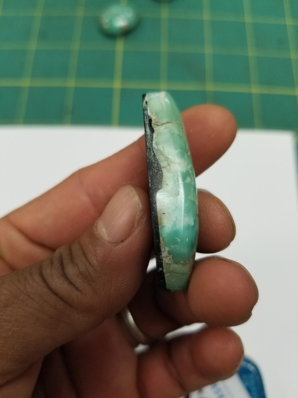 Stormy Mountain Turquoise 49 ct. Cabochon Estate Find Old Stock