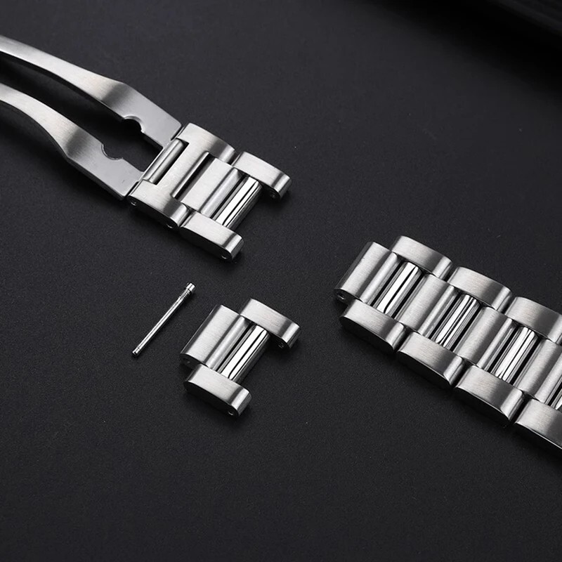 Watchband Tool Steel Butterfly Buckle Strap For Blancpain 5000 5015 Series 23mm