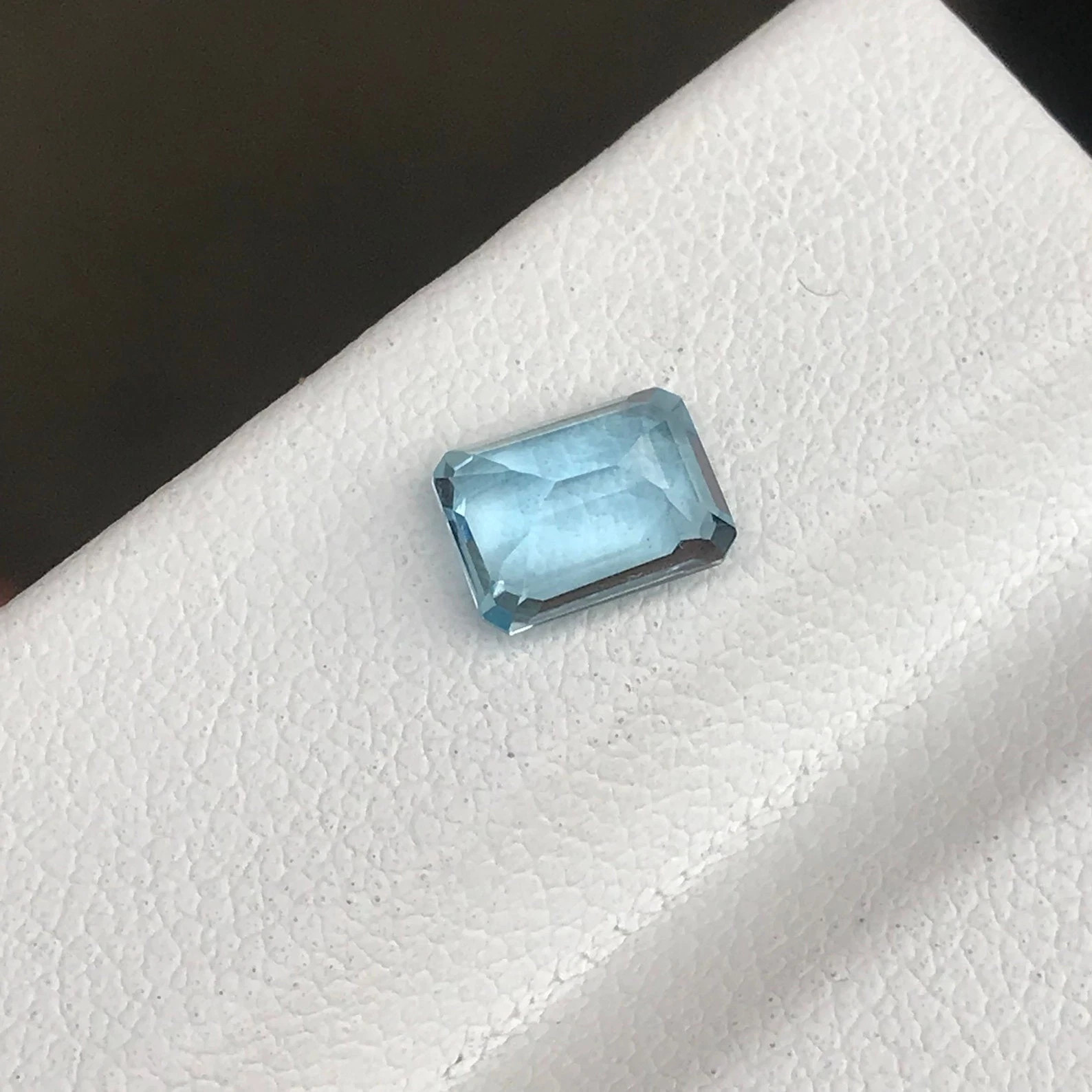 9.50 Ct Natural Santa Maria Blue Aquamarine Emerald Cut Certified Loose Gemstone