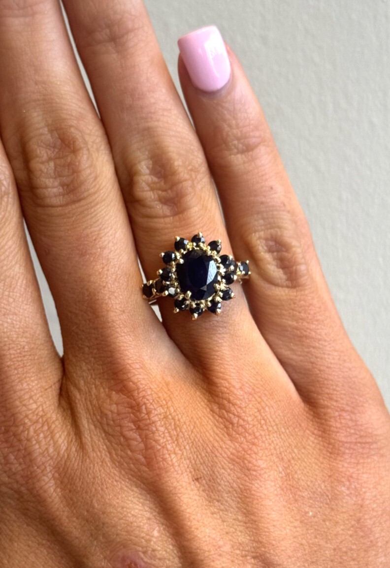 14K YELLOW GOLD RING WITH STONE