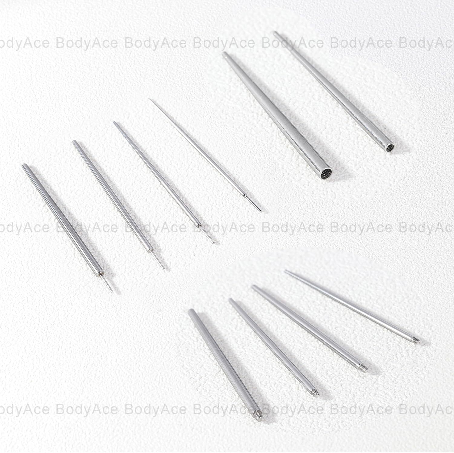 14G 16G 18G 20G Piercing Taper, Stainless Steel Threadless Insertion Pin Screw o