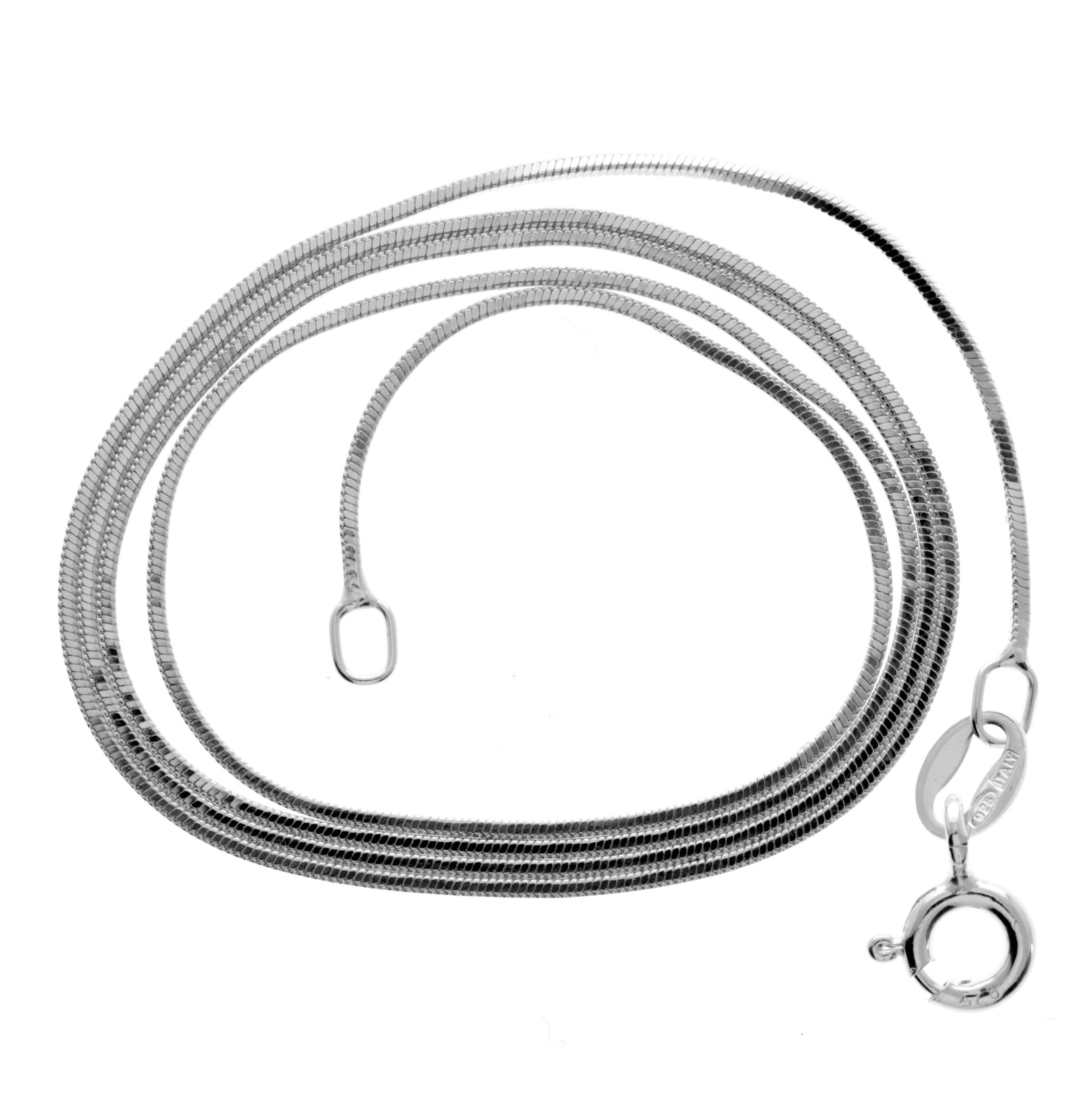 Made in Italy – 925 Sterling Silver Delicate Square Snake Chain – GCH004