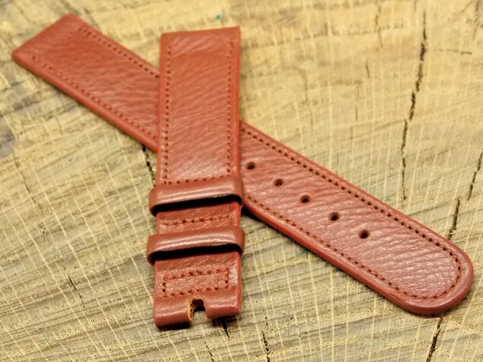 Waltham Brown Leather 16mm 5/8″ Men’s Vintage NOS Unused Watch Band 16mm
