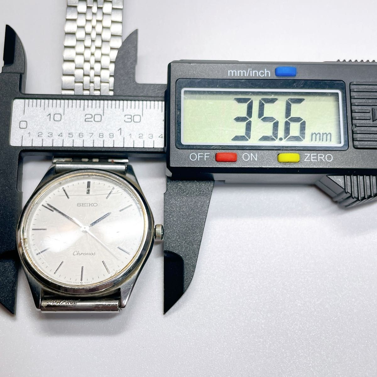 54 SEIKO Watch Wristwatch Chronos 5H23 7D40 White Dial