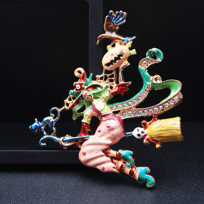 Vintage Personality Cartoon Fashion Halloween Accessories Holiday Gift Brooch