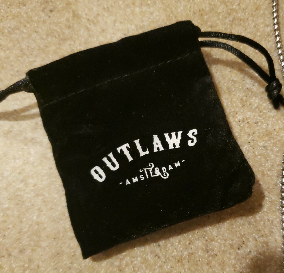 Outlaws Amsterdam Stainless Steel Jesus Cross Necklace 65cm (25.5in) NEW IN BAG