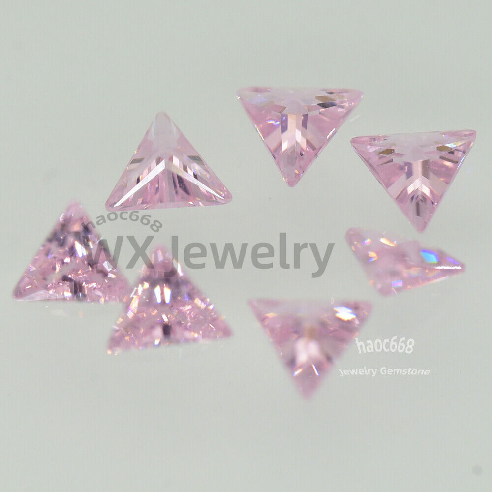 3x3mm-10x10mm Triangle Loose 5A Cubic zirconia Multicoloured Synthetic Gemstone