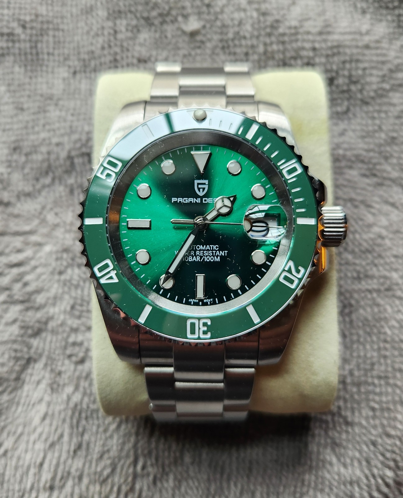 PAGANI DESIGN PD-1661 Green/Green 40mm Automatic Watch Hulk