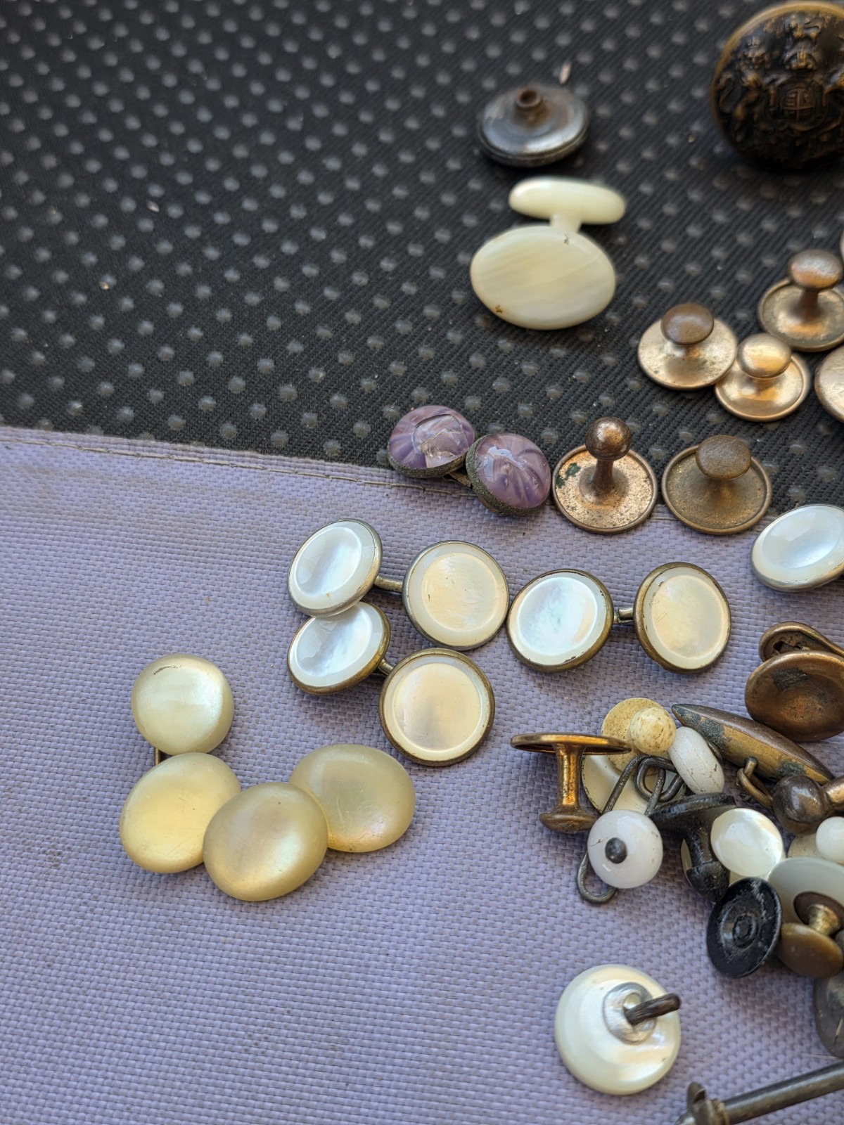 Vintage Victorian,Nouveau Cufflinks & Buttons Lot Pre Owned Condition D3