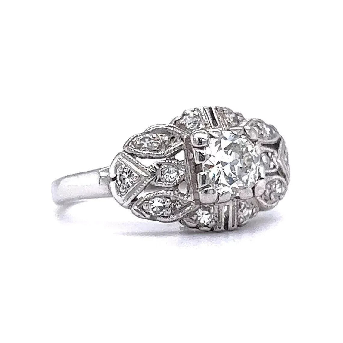 Retro Style 1Ct White Round Cut CZ Women’s Engagement Ring 925 Sterling Silver