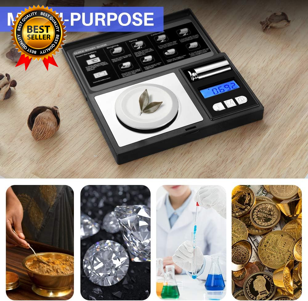 Milligram Scale 50G/0.001G Digital Jewelry Scale Micro Gram Scale for Powder