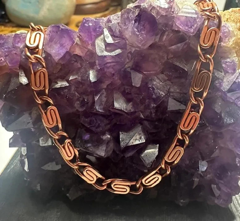 Solid Copper Bracelet CB606G -3/16 inch wide – 6 1/2 to 9 inch lengths